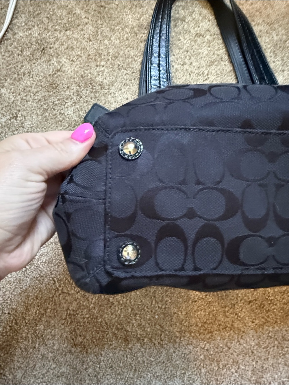 Coach pleated Soho in Black Signature - Picture 8 of 16